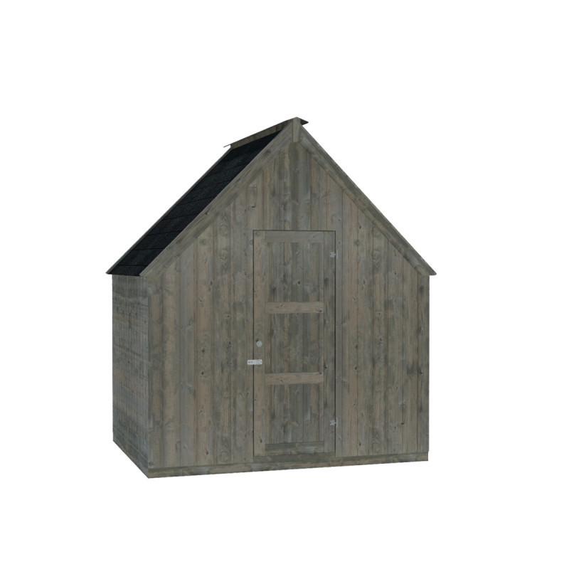 Abri de stockage 4,32m² pour serre de jardin Emilia en bois traité - Palmako