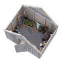 Abri de stockage 4,32m² pour serre de jardin Emilia en bois traité - Palmako