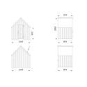 Abri de stockage 4,32m² pour serre de jardin Emilia en bois traité - Palmako