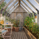 Abri de stockage 4,32m² pour serre de jardin Emilia en bois traité - Palmako