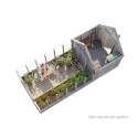 Abri de stockage 4,32m² pour serre de jardin Emilia en bois traité - Palmako