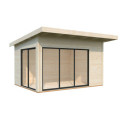 Bureau de jardin en bois brut 11,7m² Andrea - madriers 44mm - Palmako