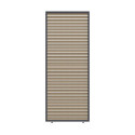 Panneau brise-vue à ventelles mobiles 1m - aspect bois - OMBREA