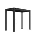 Pergola BBQ bioclimatique autoportante 3x1,5m – anthracite – OMBREA