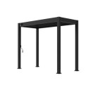 Pergola BBQ bioclimatique autoportante 3x1,5m – anthracite – OMBREA