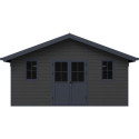 Abri de jardin en bois composite 28mm gris foncé et anthracite 19,22m² PREMIUM - Woodlife Garden