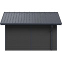 Abri de jardin en bois composite 28mm gris foncé et anthracite 19,22m² PREMIUM - Woodlife Garden