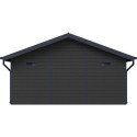 Abri de jardin en bois composite 28mm gris foncé et anthracite 19,22m² PREMIUM - Woodlife Garden