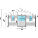 Abri de jardin en bois composite 28mm gris foncé et anthracite 19,22m² PREMIUM - Woodlife Garden