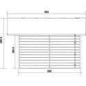 Abri de jardin en bois composite 28mm gris foncé et armature anthracite 14,75m² PREMIUM - Woodlife Garden