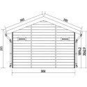 Abri de jardin en bois composite 28mm gris foncé et armature anthracite 14,75m² PREMIUM - Woodlife Garden