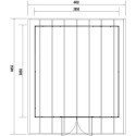 Abri de jardin en bois composite 28mm gris foncé et armature anthracite 14,75m² PREMIUM - Woodlife Garden