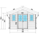 Abri de jardin en bois composite 28mm gris foncé et armature anthracite 14,75m² PREMIUM - Woodlife Garden