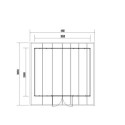 Abri de jardin en bois composite 28mm gris foncé et armature anthracite 10,71m² PREMIUM - Woodlife Garden