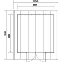 Abri de jardin en bois composite 28mm gris foncé et armature anthracite 7,78m² PREMIUM - Woodlife Garden