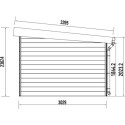 Abri de jardin en bois composite 28mm gris foncé et armature anthracite 9m² PREMIUM toit plat - Woodlife Garden