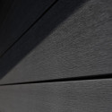 Abri de jardin en bois composite 28mm gris foncé et armature anthracite 9m² PREMIUM toit plat - Woodlife Garden