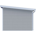 Abri de jardin + terrasse toit monopente en bois composite 28mm gris clair 16,8m² PREMIUM - Woodlife Garden