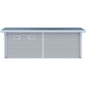 Abri de jardin + terrasse toit monopente en bois composite 28mm gris clair 16,8m² PREMIUM - Woodlife Garden