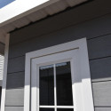 Abri de jardin + terrasse toit monopente en bois composite 28mm gris clair 16,8m² PREMIUM - Woodlife Garden