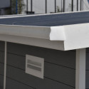 Abri de jardin + terrasse toit monopente en bois composite 28mm gris clair 16,8m² PREMIUM - Woodlife Garden