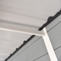Abri de jardin + terrasse toit monopente en bois composite 28mm gris clair 16,8m² PREMIUM - Woodlife Garden