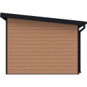 Abri de jardin + terrasse toit monopente en bois composite 28mm aspect bois 16,8m² PREMIUM - Woodlife Garden