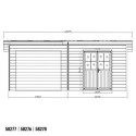 Abri de jardin + terrasse toit monopente en bois composite 28mm aspect bois 16,8m² PREMIUM - Woodlife Garden