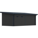 Abri de jardin + terrasse toit monopente en bois composite 28mm anthracite 16,8m² PREMIUM - Woodlife Garden