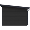 Abri de jardin + terrasse toit monopente en bois composite 28mm anthracite 16,8m² PREMIUM - Woodlife Garden