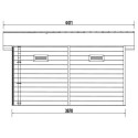 Abri de jardin en bois composite 28mm gris foncé et armature anthracite 14,90m² PREMIUM toit plat - Woodlife Garden