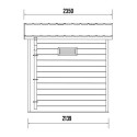 Abri de jardin en bois composite 28mm gris foncé et armature anthracite 4,41m² PREMIUM toit plat - Woodlife Garden