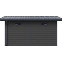 Abri de jardin en bois composite 28mm gris foncé et anthracite 12m² PREMIUM toit monopente - Woodlife Garden