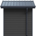 Abri de jardin en bois composite 28mm gris foncé et armature anthracite 4,77m² PREMIUM - Woodlife Garden