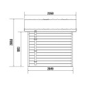 Abri de jardin en bois composite 28mm gris foncé et armature anthracite 4,77m² PREMIUM - Woodlife Garden