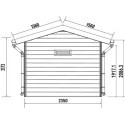 Abri de jardin en bois composite 28mm gris foncé et armature anthracite 4,77m² PREMIUM - Woodlife Garden