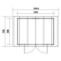 Abri de jardin en bois composite 28mm gris foncé et armature anthracite 4,77m² PREMIUM - Woodlife Garden