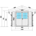 Abri de jardin en bois composite 28mm gris foncé et armature anthracite 4,77m² PREMIUM - Woodlife Garden
