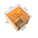 Sauna traditionnel 4 à 6 places - sans couronne - porte classique - poêle avec ctrl intégré - Askja - KARIBU