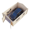 Garage en bois brut 19,8m² Roger - madriers 44mm - porte en bois - Palmako