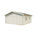 Garage en bois brut 29,16m² Roger - madriers 70mm - porte en bois - Palmako