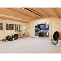 Garage en bois brut 29,16m² Roger - madriers 70mm - porte en bois - Palmako