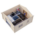 Garage en bois brut 29,16m² Roger - madriers 70mm - porte sectionnelle - Palmako