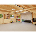 Garage en bois brut 29,16m² Roger - madriers 70mm - porte sectionnelle - Palmako