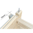 Garage en bois brut 29,16m² Roger - madriers 70mm - porte sectionnelle - Palmako