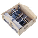 Garage double en bois brut 29,3m² Roger - madriers 44mm - porte sectionnelle - Palmako