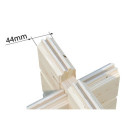 Garage en bois brut 19,8m² Rasmus - madriers 44mm - porte sectionnelle - Palmako