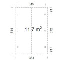 Carport en bois brut 11,7m² Robert - 1 voiture - Palmako