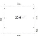 Carport en bois brut 20,6m² Karl - 2 voitures - Palmako