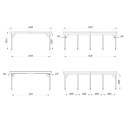 Carport en bois brut 40,6m² Karl - 2 voitures - Palmako
